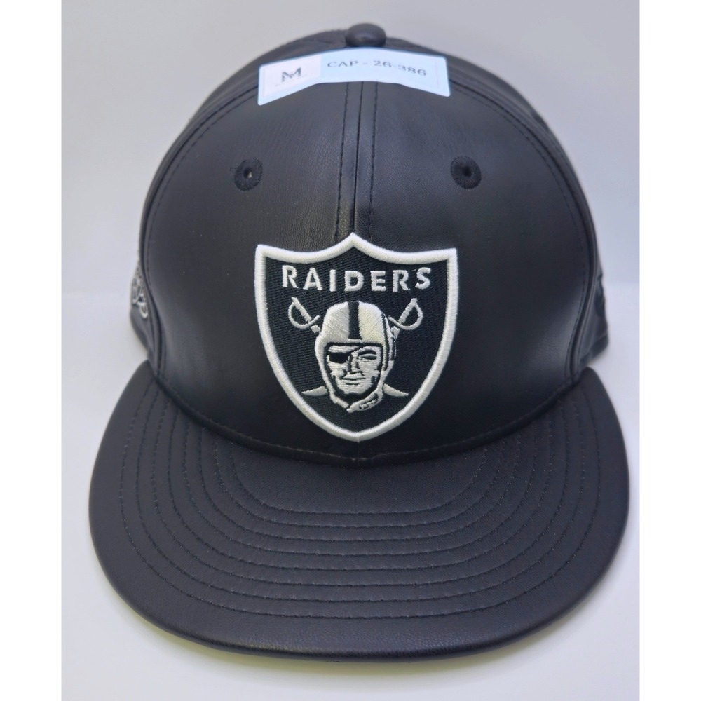 New Era 9FIFTY Raiders 60th Anniversary AFL Black Faux Leather Snapback Hat OSFM